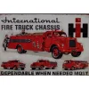 International Fire Truck - metalen bord