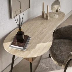 Isabella Kaptafel 1 lade travertin 127cm