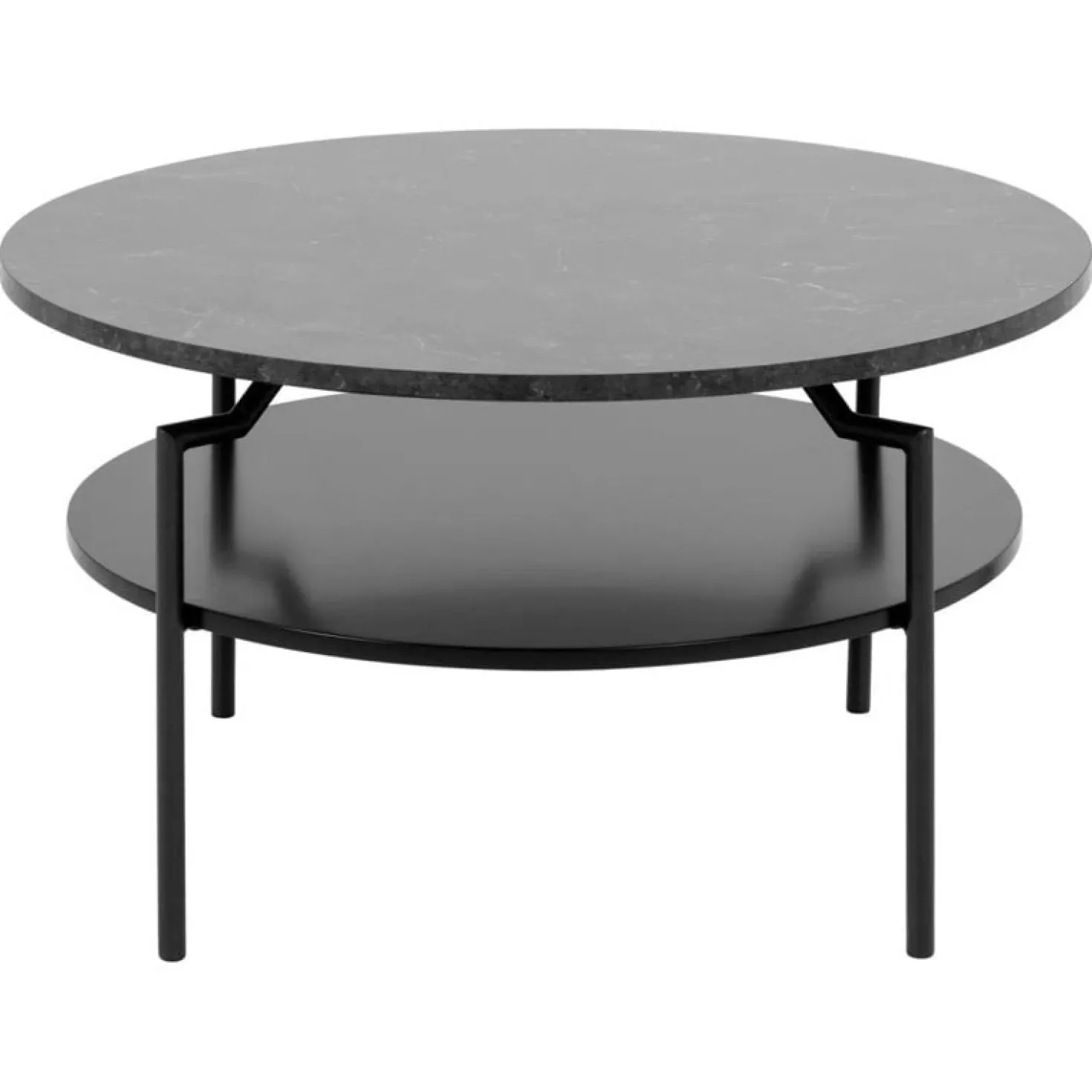 Isandro Salontafel Rond Zwart 80cm