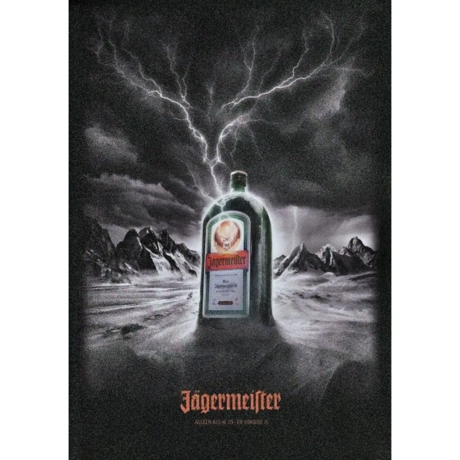 Jagermeister drank - metalen bord