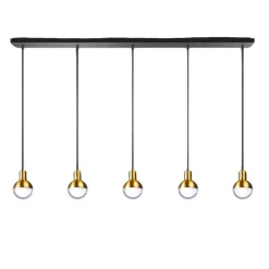 James 5-lichts hanglamp goud