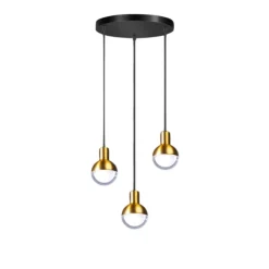 James 3-lichts hanglamp goud