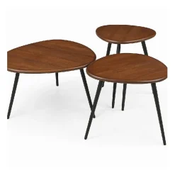 James Salontafel set van 3 bruin