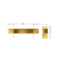Jana Sidetable grenen grijs 180cm