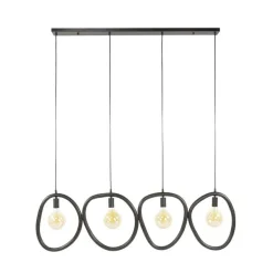 Jane 4-lichts Hanglamp Artic zwart