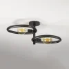 Jane 2-lichts Plafondlamp Artic zwart