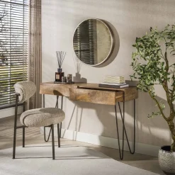 Jasmina Sidetable 2 lades Mangohout 120cm