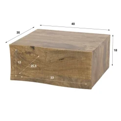 Jasmina Zwevend Nachtkastje 1 lade Mangohout 40cm