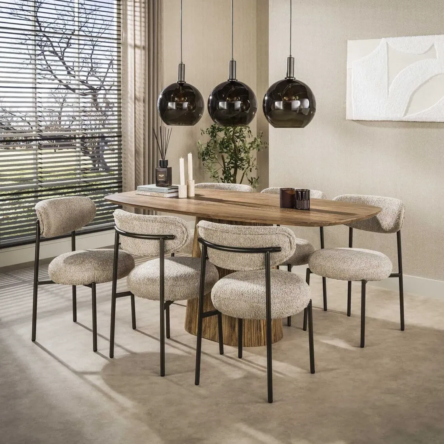 Jean Eettafel Deens ovaal Mangohout 180cm