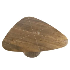 Jean Eettafel Driehoekig Mangohout 150cm