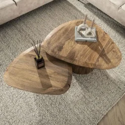Jean Salontafel set van 2 driehoekig Mangohout
