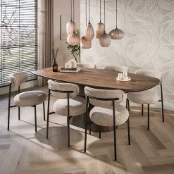 Jennie Eettafel deens ovaal Bruin 180cm