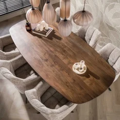 Jennie Eettafel deens ovaal Bruin 215cm