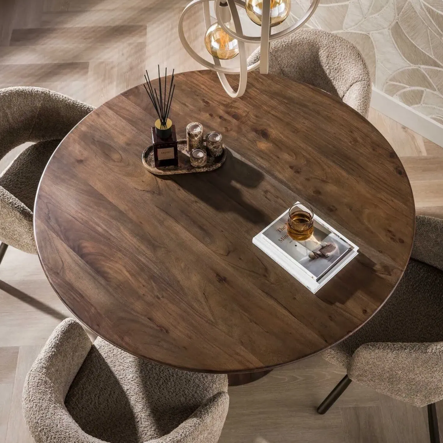 Jennie Eettafel rond Bruin 130cm
