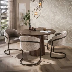 Jennie Eettafel rond Bruin 130cm