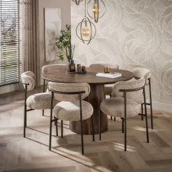 Jennie Eettafel rond Bruin 130cm