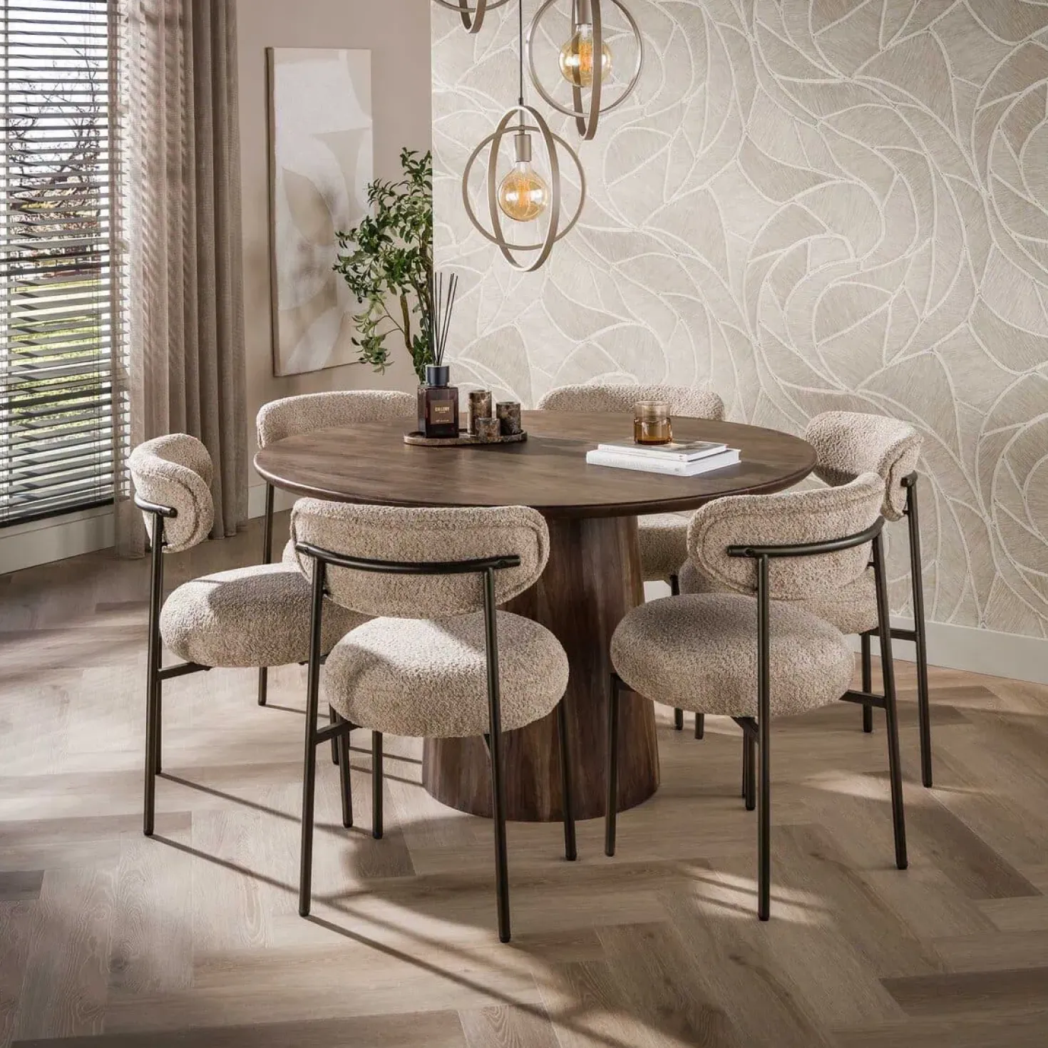 Jennie Eettafel rond Bruin 130cm