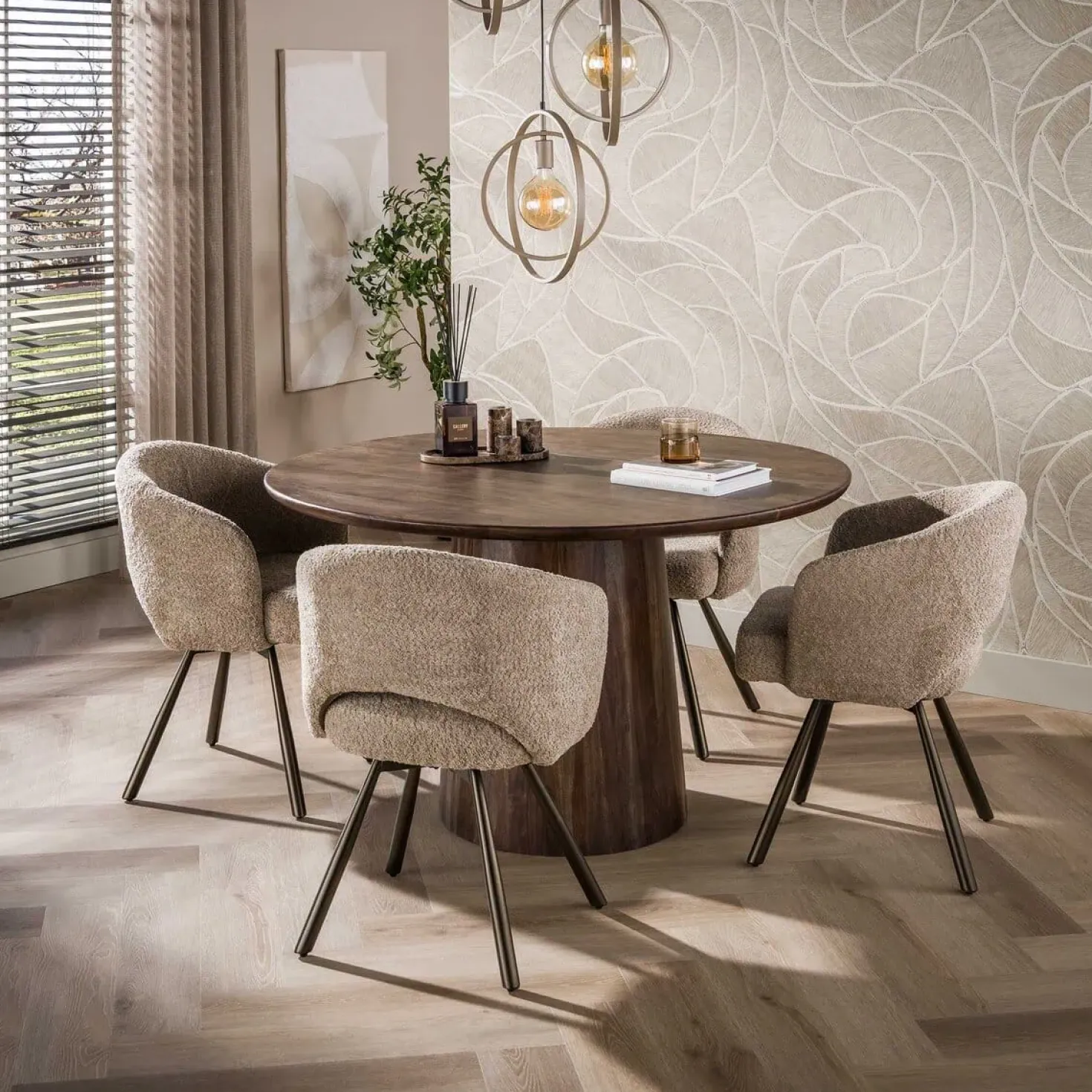 Jennie Eettafel rond Bruin 130cm