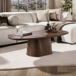 Jennie Salontafel deens ovaal Bruin 135cm