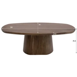 Jennie Salontafel deens ovaal Bruin 135cm