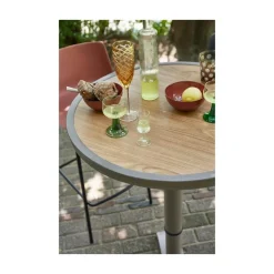 Jeppe Hoogte verstelbare bartafel tuin aluminium bruin/grijs 70cm
