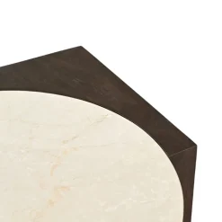 Jessie Bijzettafel Bruin Marmer 60 cm