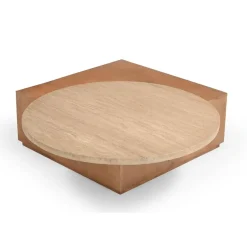 Jessie Salontafel Mangohout Travertin 103 cm
