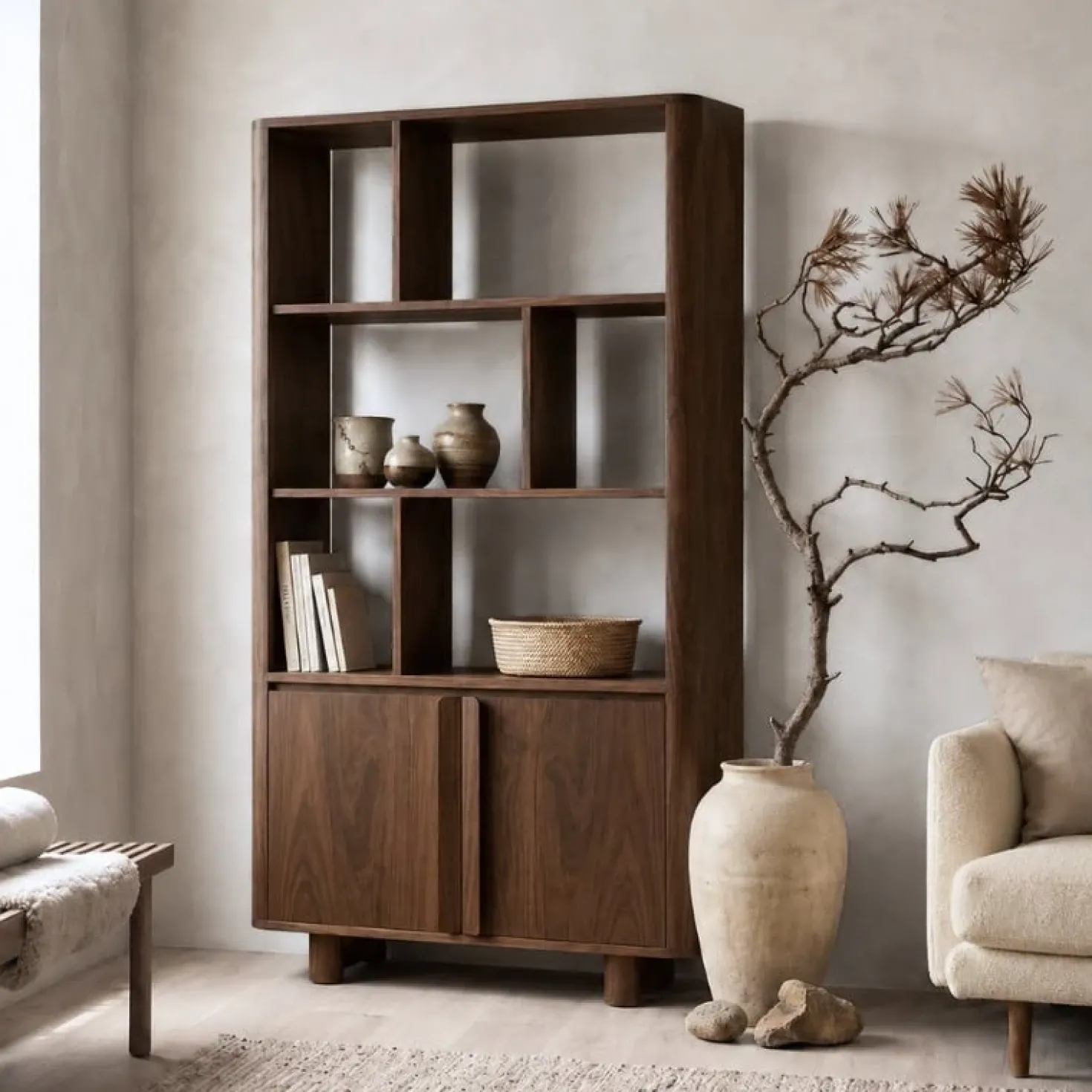 Jessy Boekenkast Walnoot 120cm