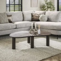 Jill Salontafel niervormig Teakhout 110cm
