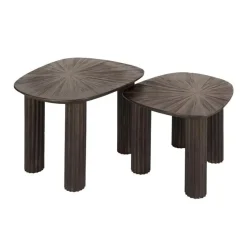 Jill Salontafel set van 2 driehoekig Teakhout