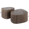 Jill Salontafel XL set van 2 driehoekig Teakhout