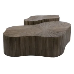 Jill Teak XL Salontafel Shamrock Set van 2 Teakhout Espresso