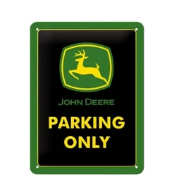 John Deere logo parking only - metalen bord