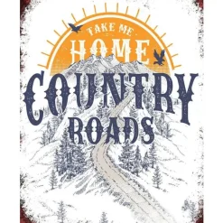 John Denver country roads - metalen bord