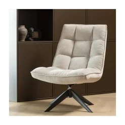 Jouke Draaifauteuil Chenille Naturel