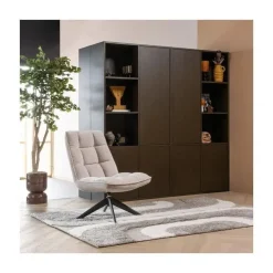 Jouke Draaifauteuil Chenille Naturel