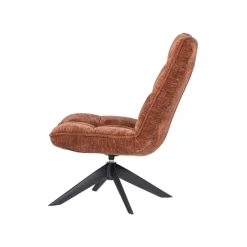Jouke Draaifauteuil Chenille Roestbruin