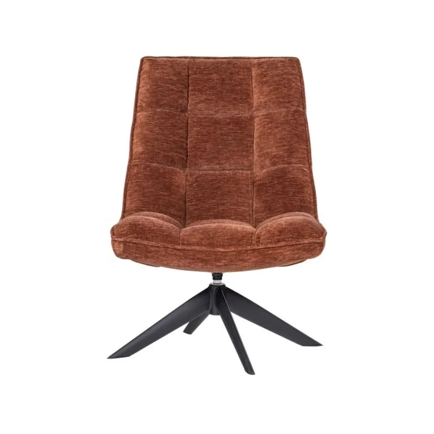 Jouke Draaifauteuil Chenille Roestbruin