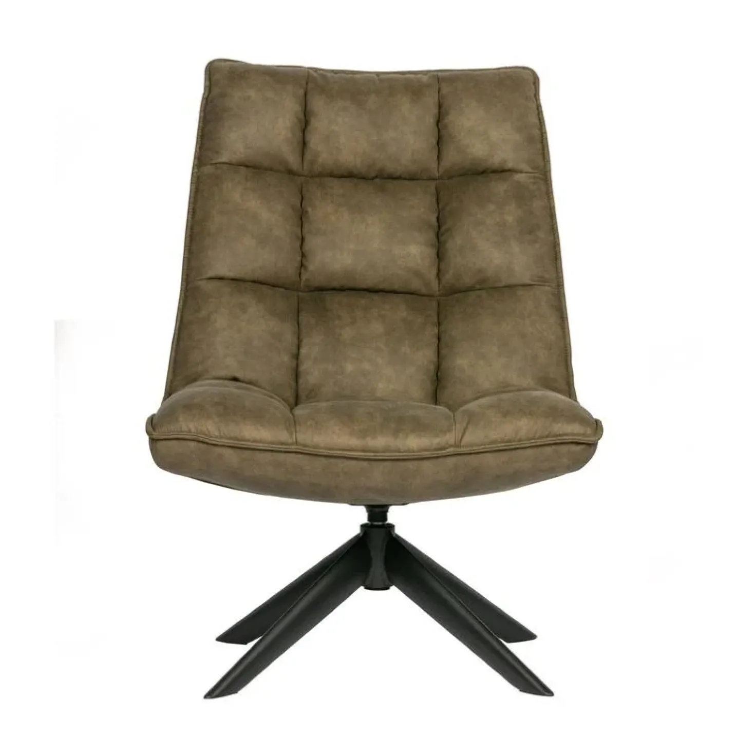 Jouke Draaifauteuil leerlook groen