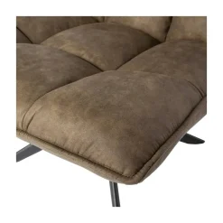 Jouke Draaifauteuil leerlook groen