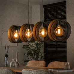 Juno 4-lichts Hanglamp Charcoal