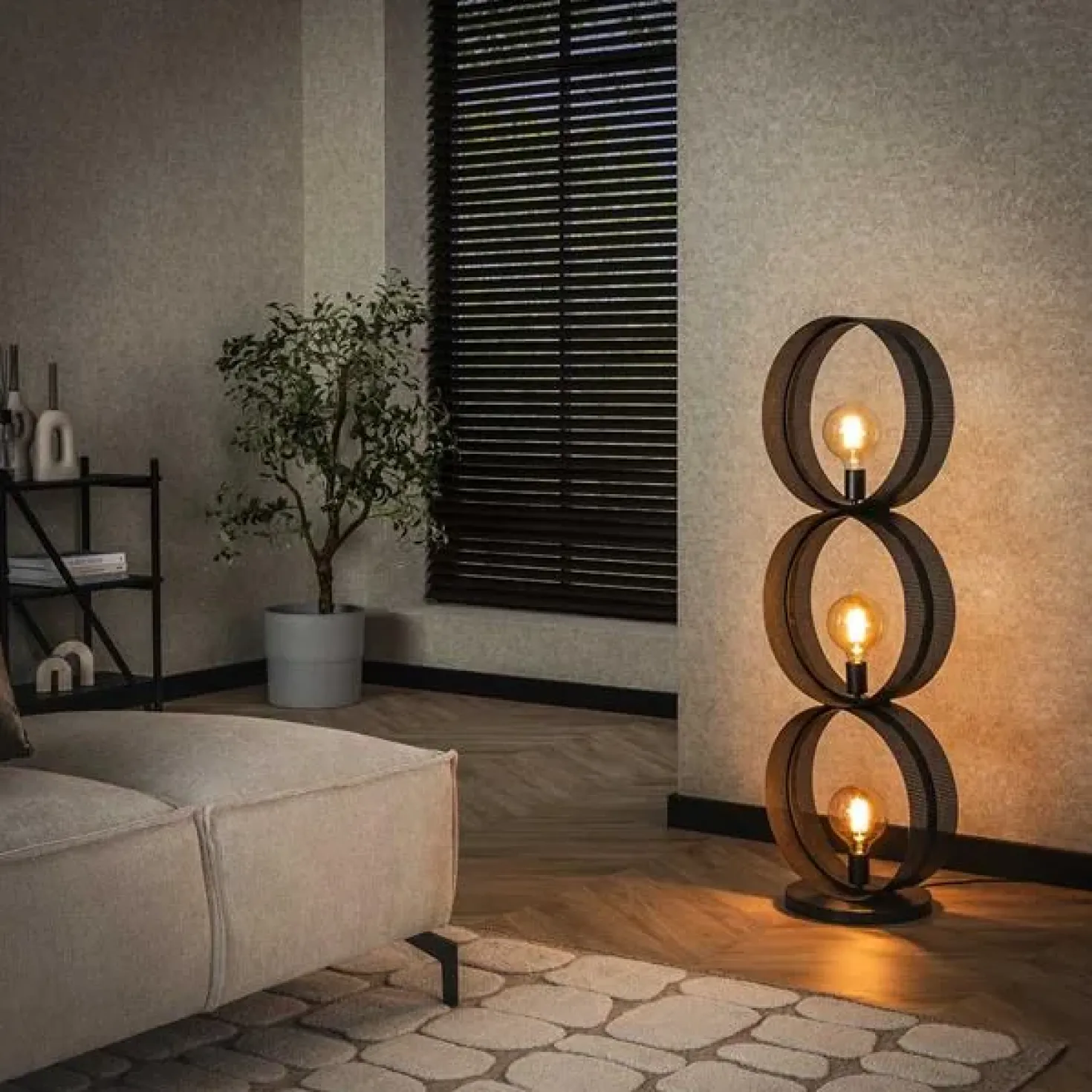 Juno 3-lichts Vloerlamp Charcoal