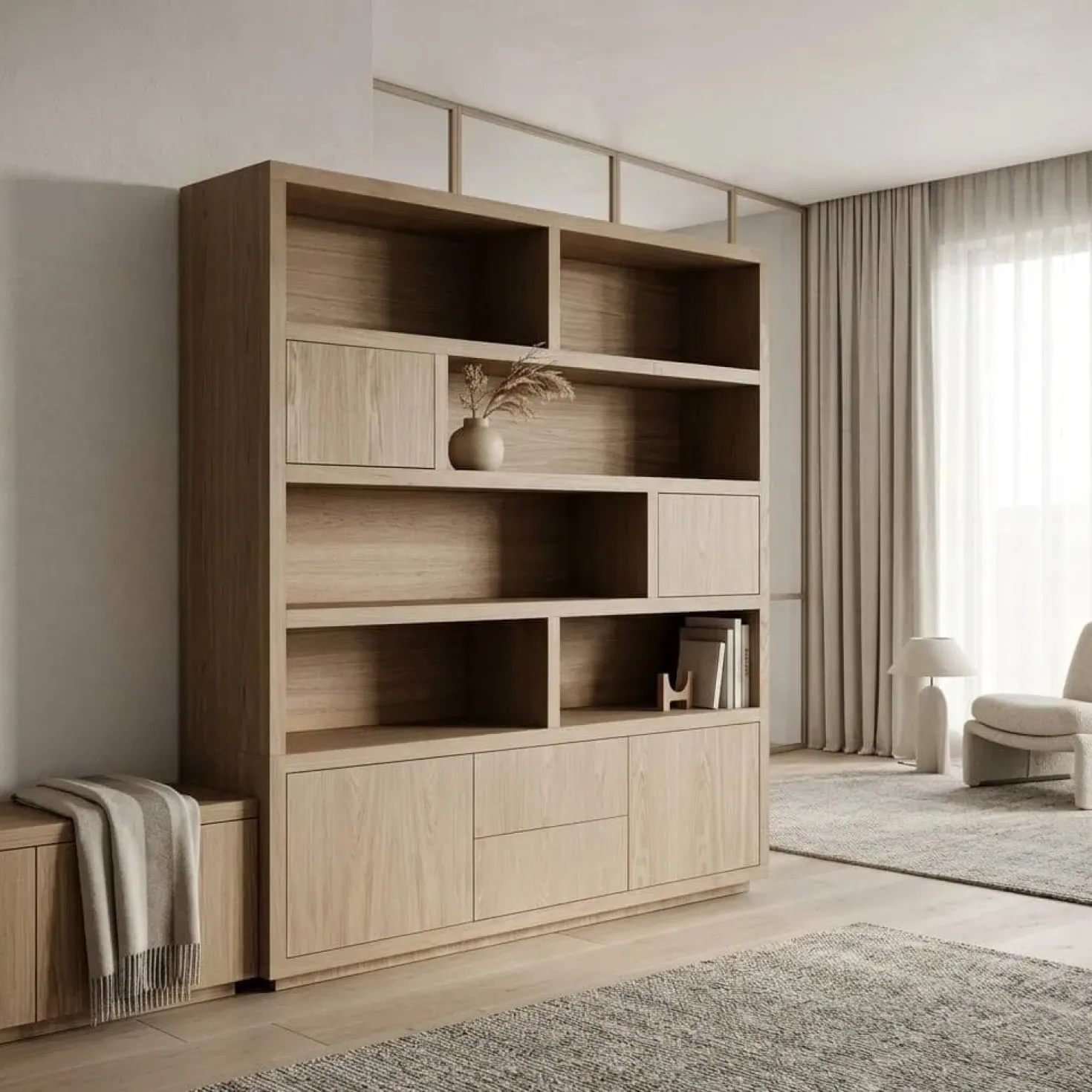 Kabinet Helsinki Lichtbruin 200x220cm