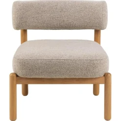 Karoa Fauteuil Beige Hout