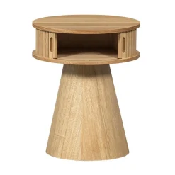 Karri Nachtkastje rond MDF/grenen naturel 38cm