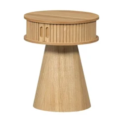 Karri Nachtkastje rond MDF/grenen naturel 38cm
