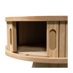 Karri Nachtkastje rond MDF/grenen naturel 38cm