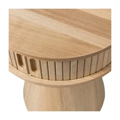 Karri Nachtkastje rond MDF/grenen naturel 38cm