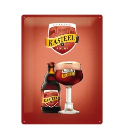 Kasteel rouge bier - metalen bord
