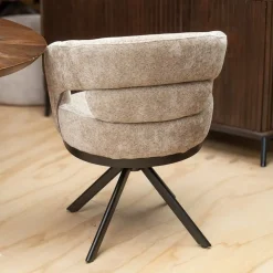 Katsura Eetkamerstoel - be glory sand 04 Venus 360 zwart